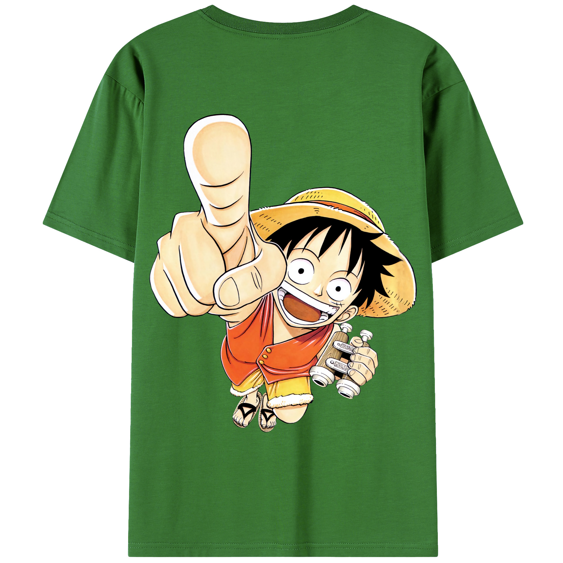 ワンピース モンキー・D・ルフィ ONE PIECE Monkey D. Luffy レディース半袖Tシャツ(バックプリント)